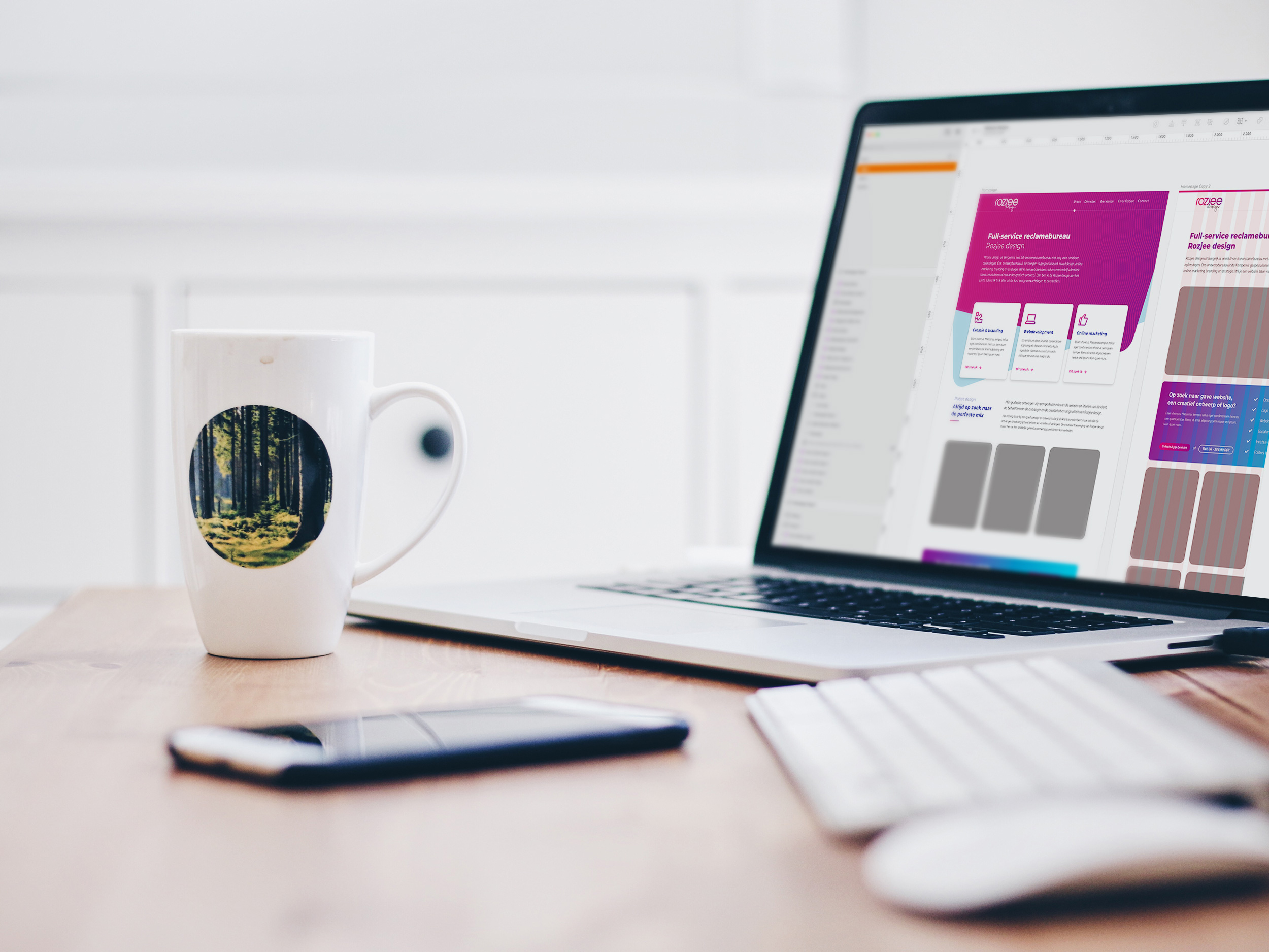 Webdesign en development bij Rozjee design